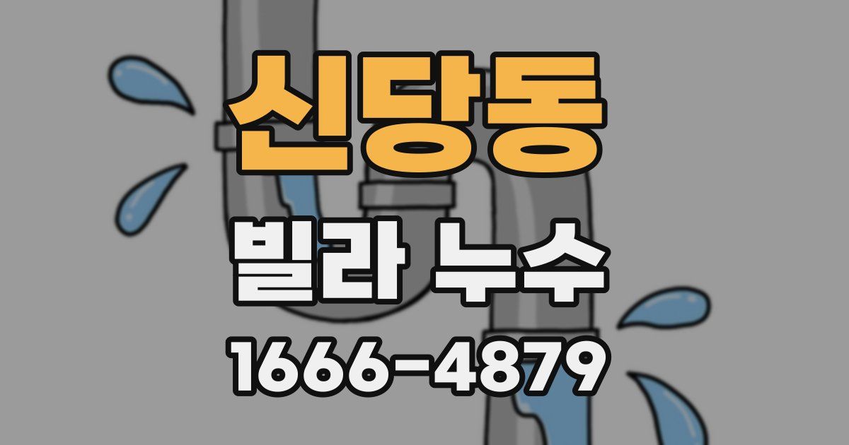 신당동 빌라 누수