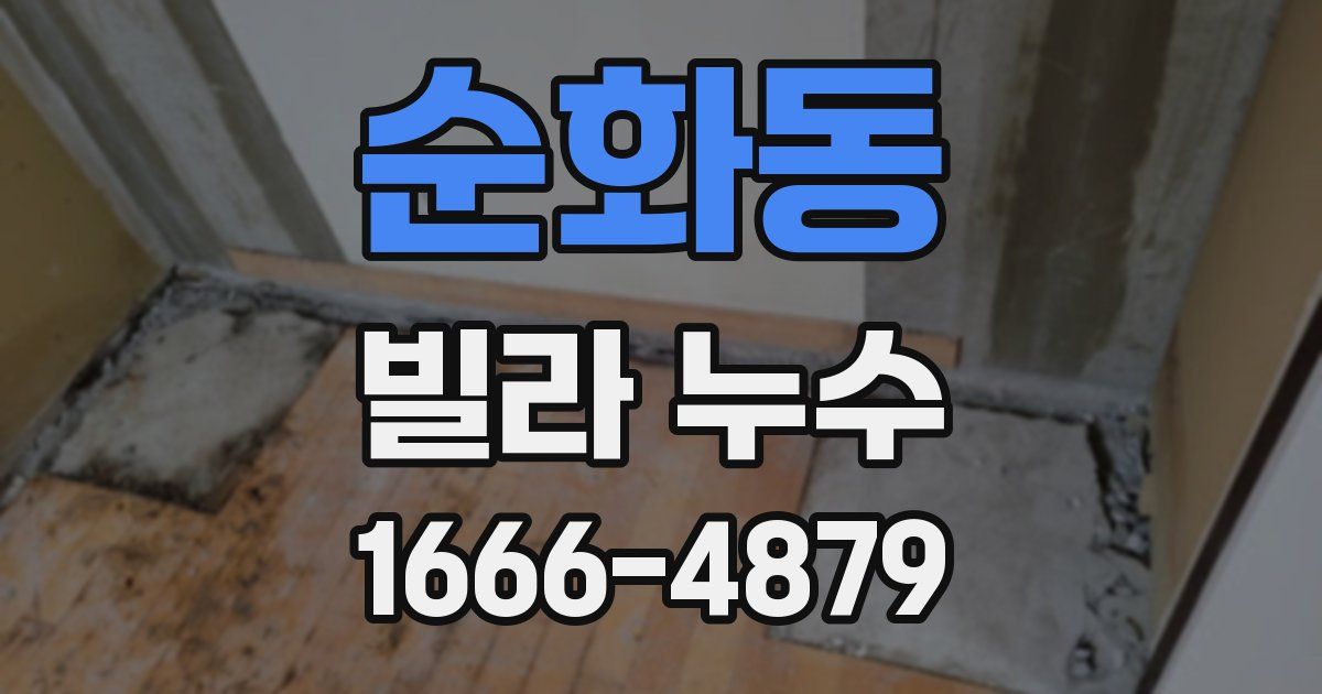 순화동 빌라 누수