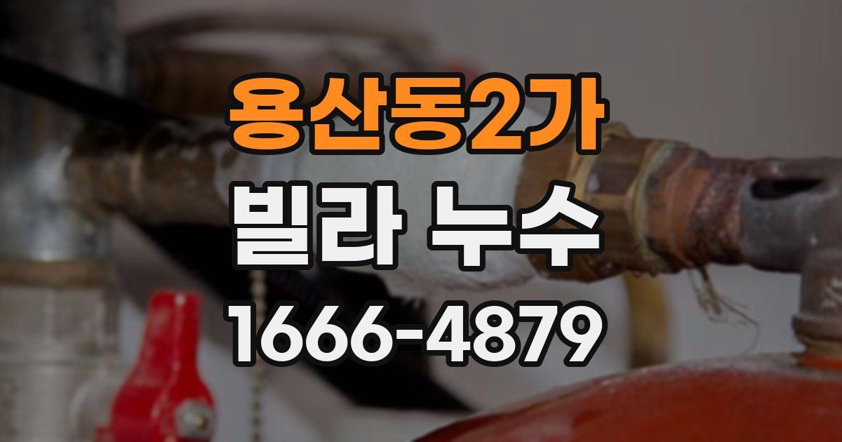 용산동2가 빌라 누수