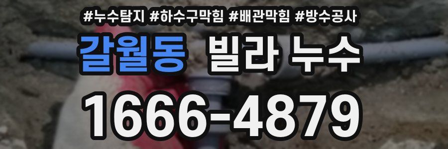 갈월동 빌라 누수