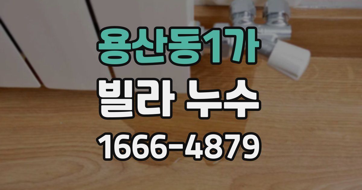 용산동1가 빌라 누수