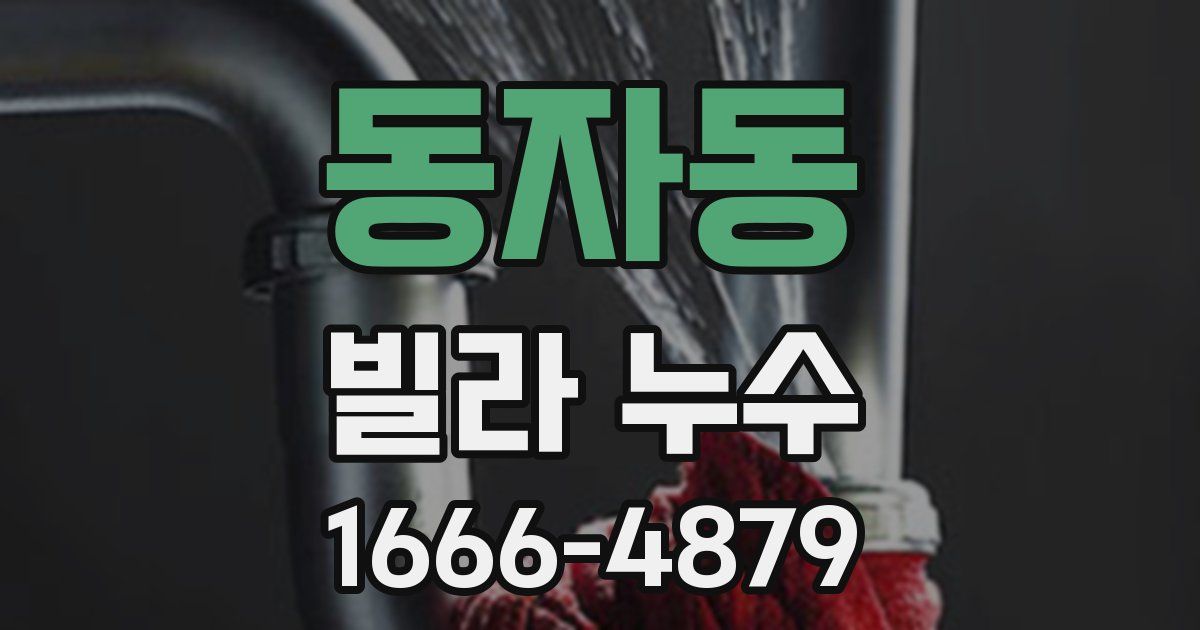 동자동 빌라 누수
