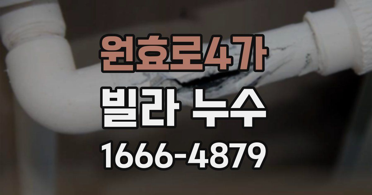 원효로4가 빌라 누수