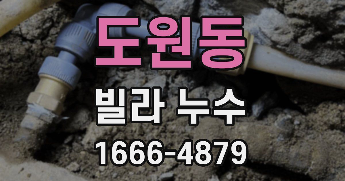 도원동 빌라 누수