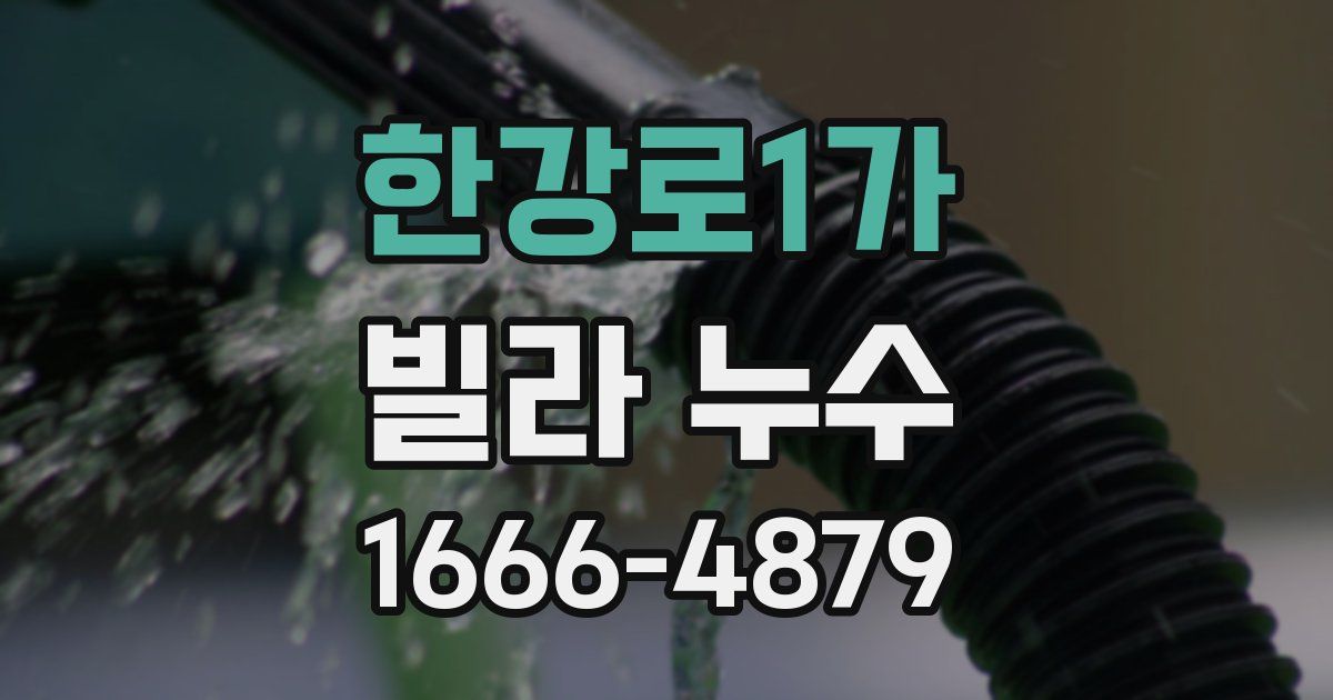 한강로1가 빌라 누수