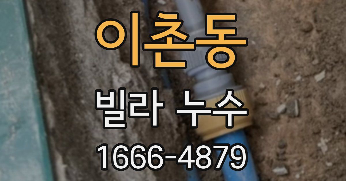이촌동 빌라 누수