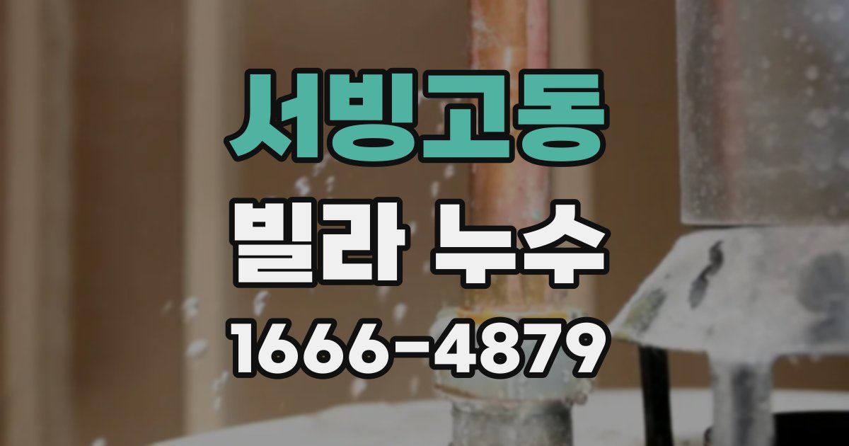 서빙고동 빌라 누수
