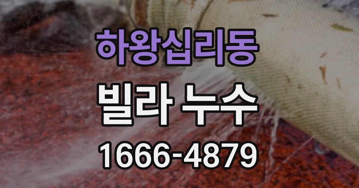 하왕십리동 빌라 누수