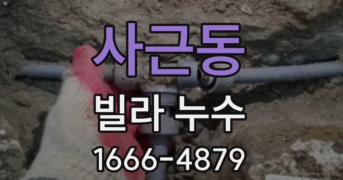 사근동 빌라 누수