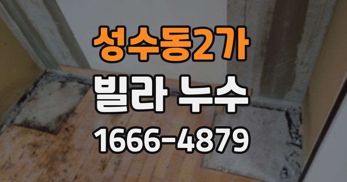 성수동2가 빌라 누수
