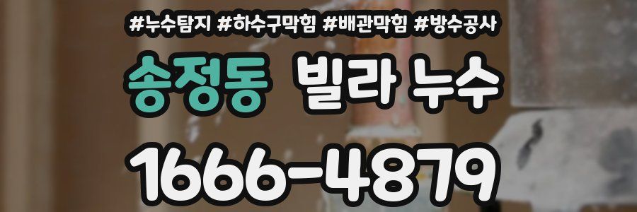송정동 빌라 누수