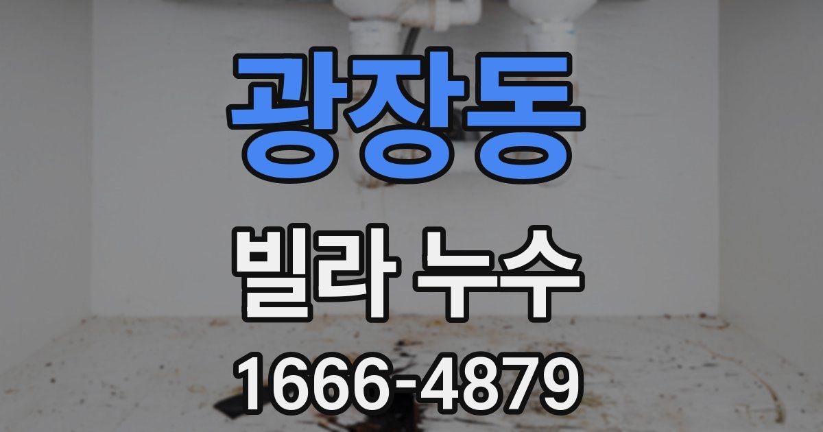 광장동 빌라 누수