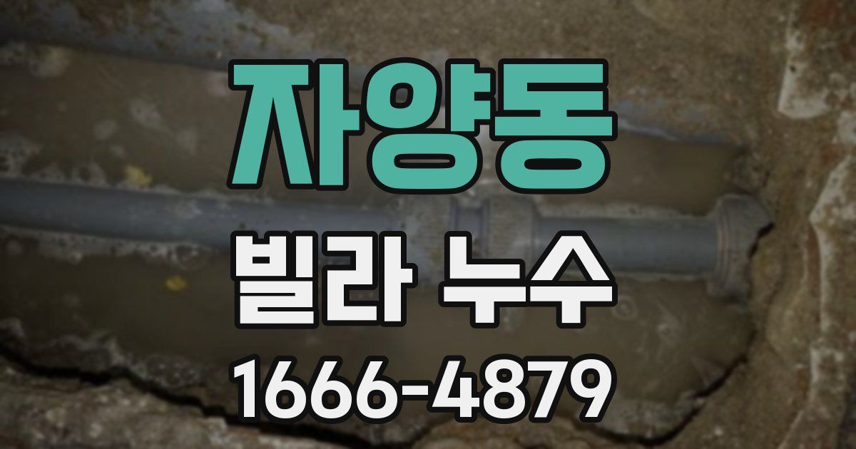 자양동 빌라 누수