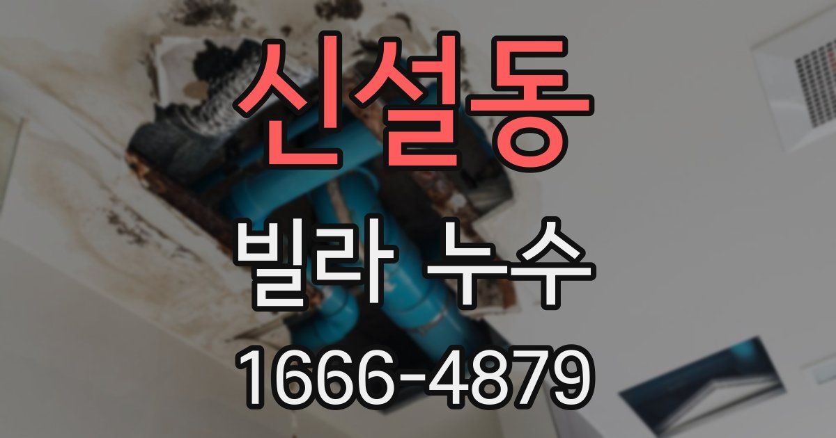 신설동 빌라 누수