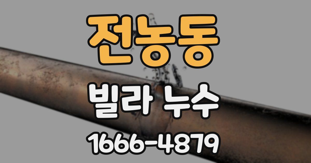 전농동 빌라 누수
