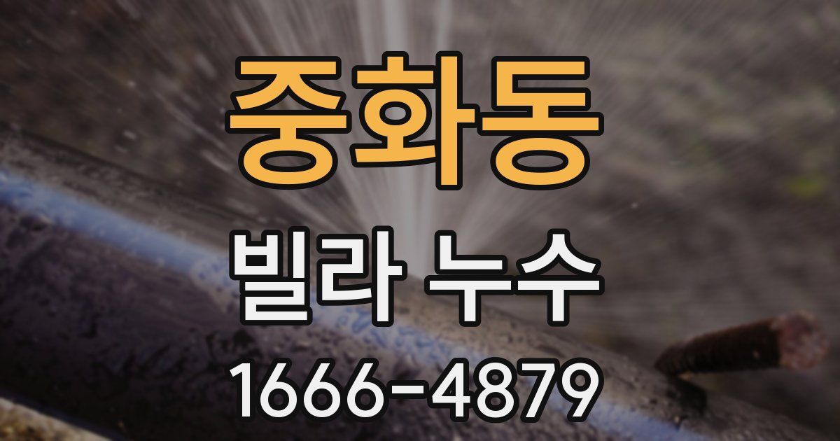 중화동 빌라 누수