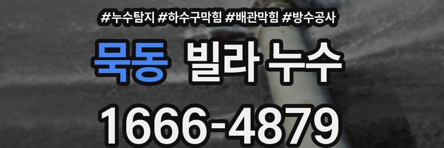 묵동 빌라 누수