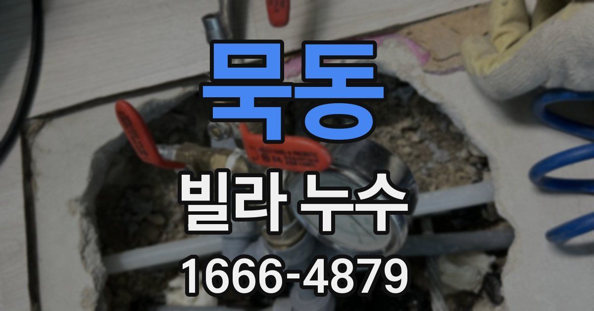 묵동 빌라 누수