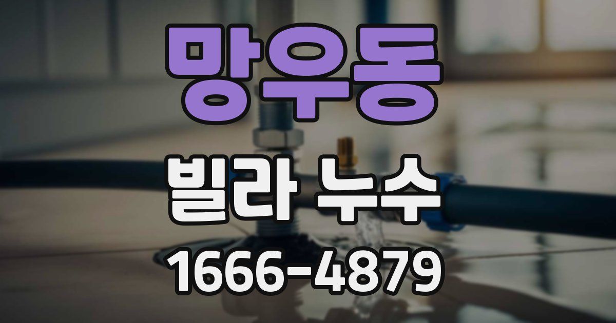 망우동 빌라 누수