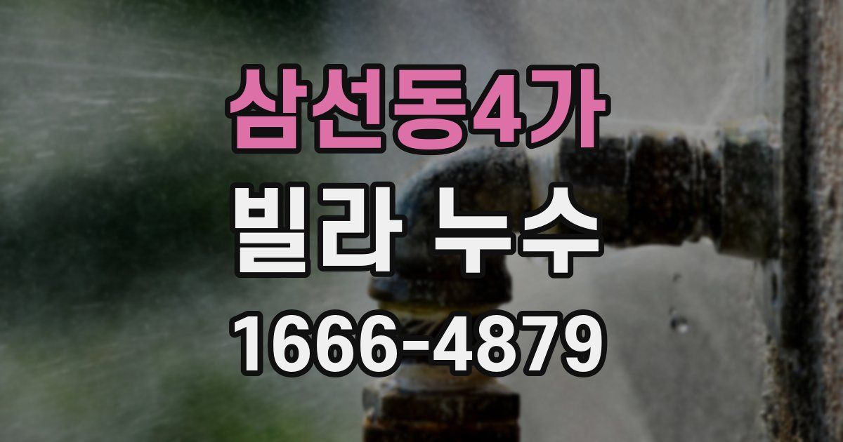 삼선동4가 빌라 누수