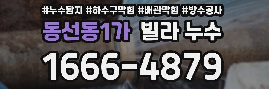 동선동1가 빌라 누수