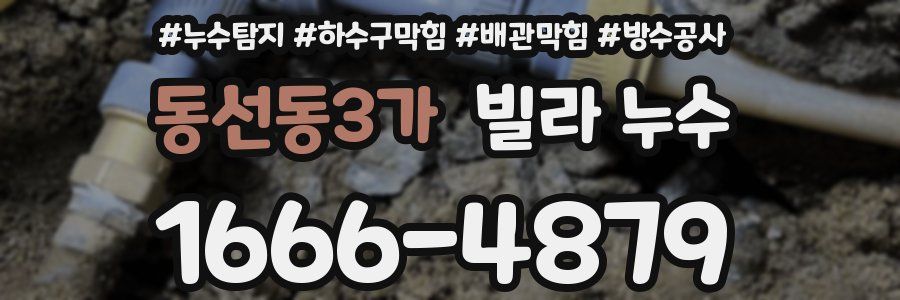 동선동3가 빌라 누수