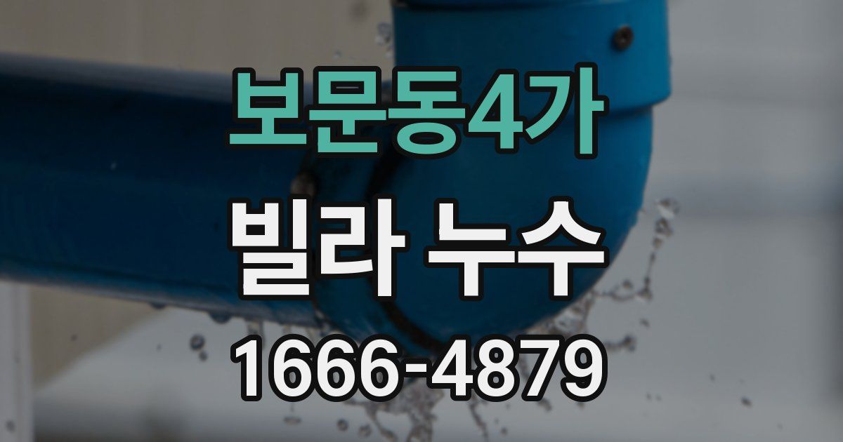 보문동4가 빌라 누수