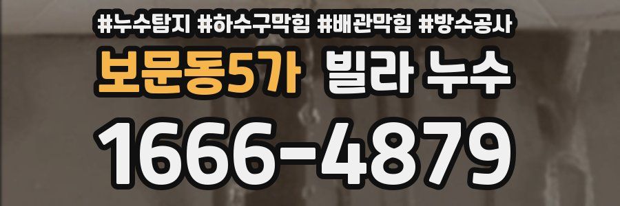 보문동5가 빌라 누수
