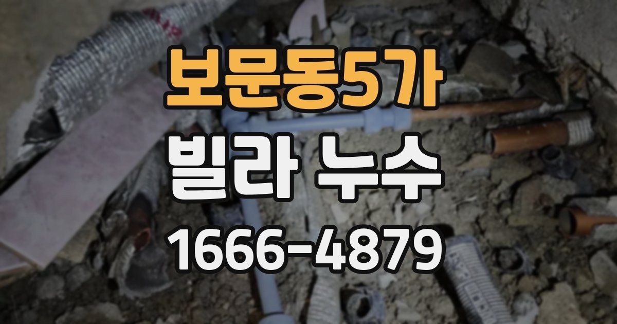 보문동5가 빌라 누수