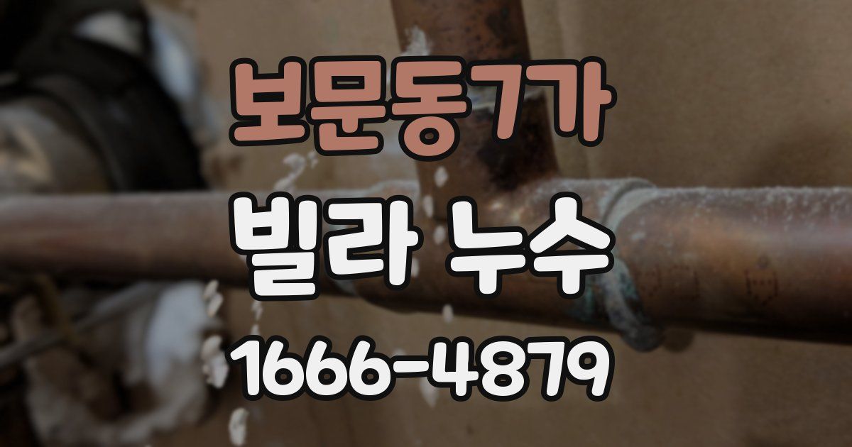 보문동7가 빌라 누수