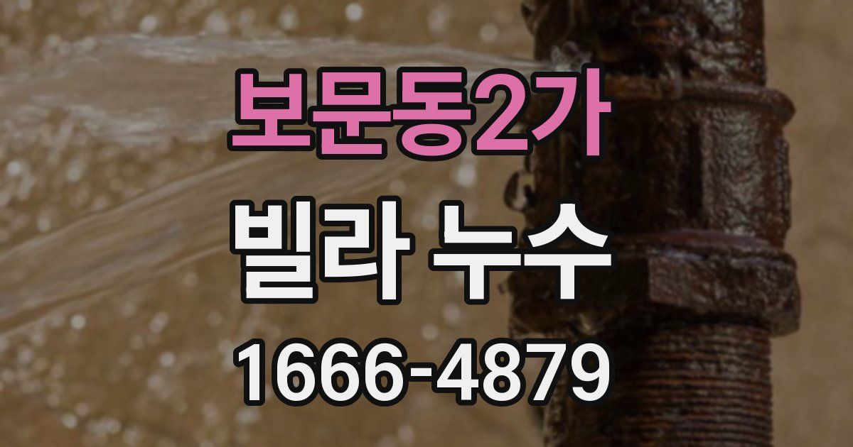 보문동2가 빌라 누수