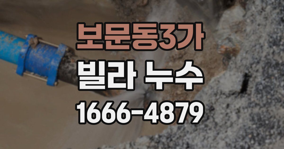 보문동3가 빌라 누수