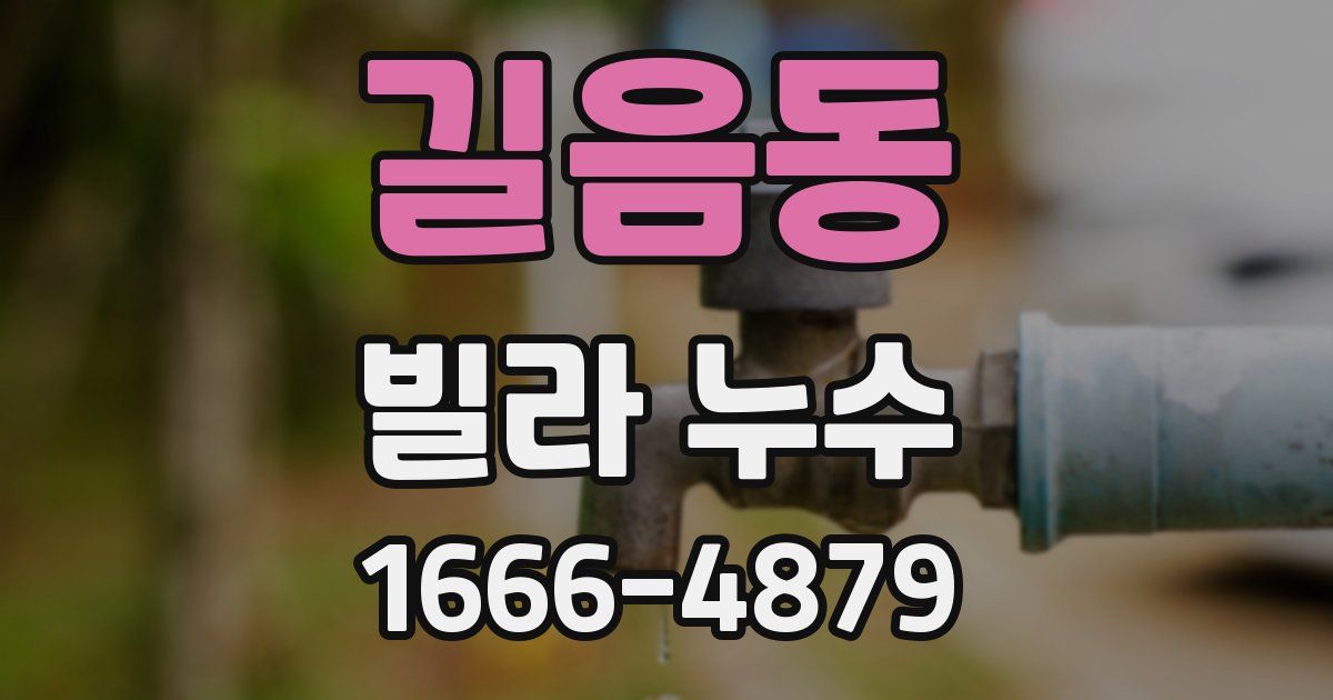 길음동 빌라 누수