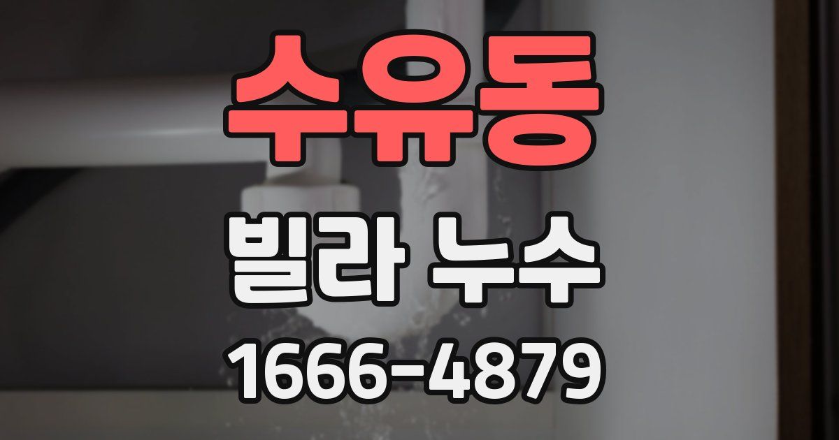 수유동 빌라 누수