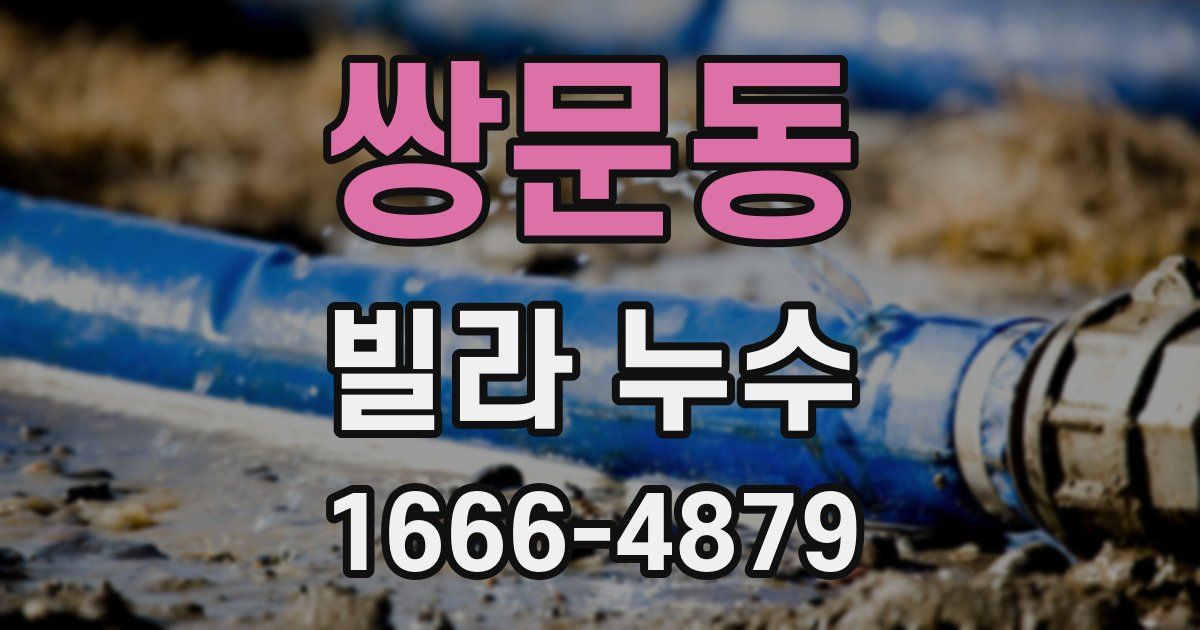 쌍문동 빌라 누수