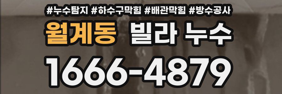 월계동 빌라 누수