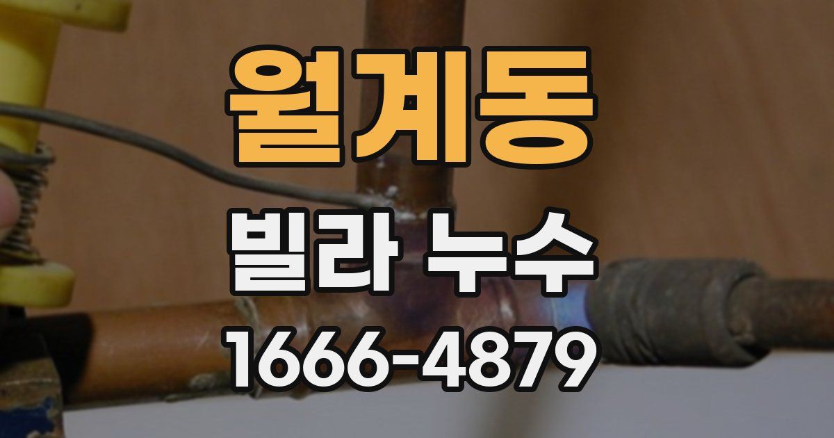 월계동 빌라 누수