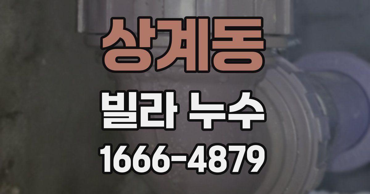 상계동 빌라 누수