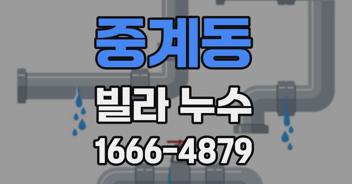 중계동 빌라 누수