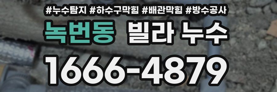 녹번동 빌라 누수