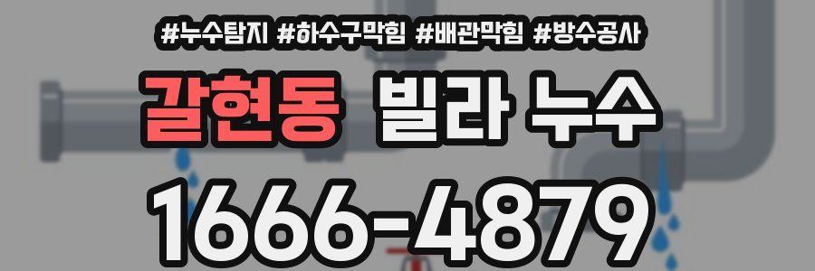 갈현동 빌라 누수
