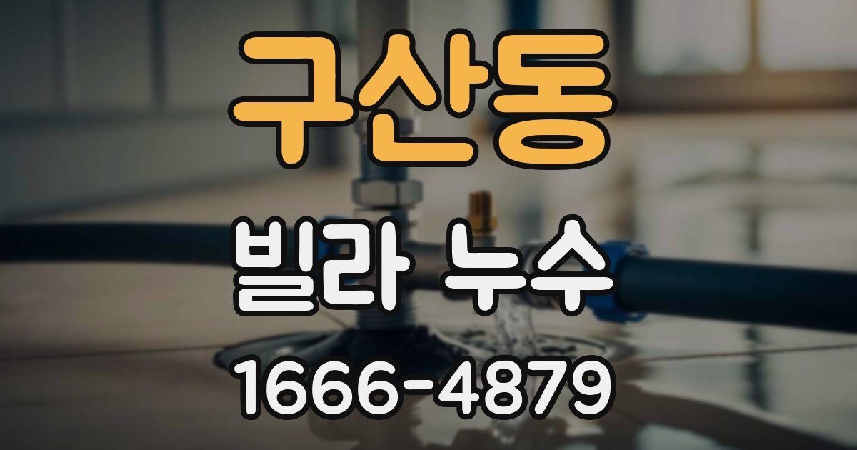 구산동 빌라 누수