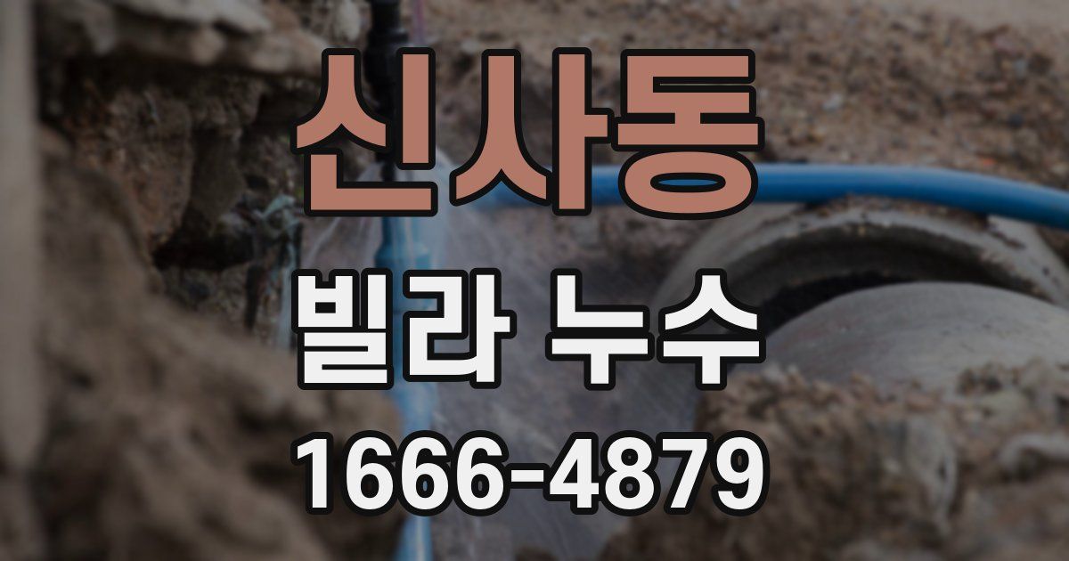 신사동 빌라 누수