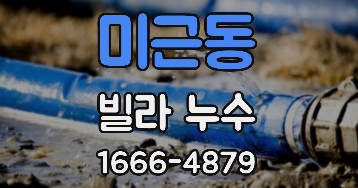 미근동 빌라 누수