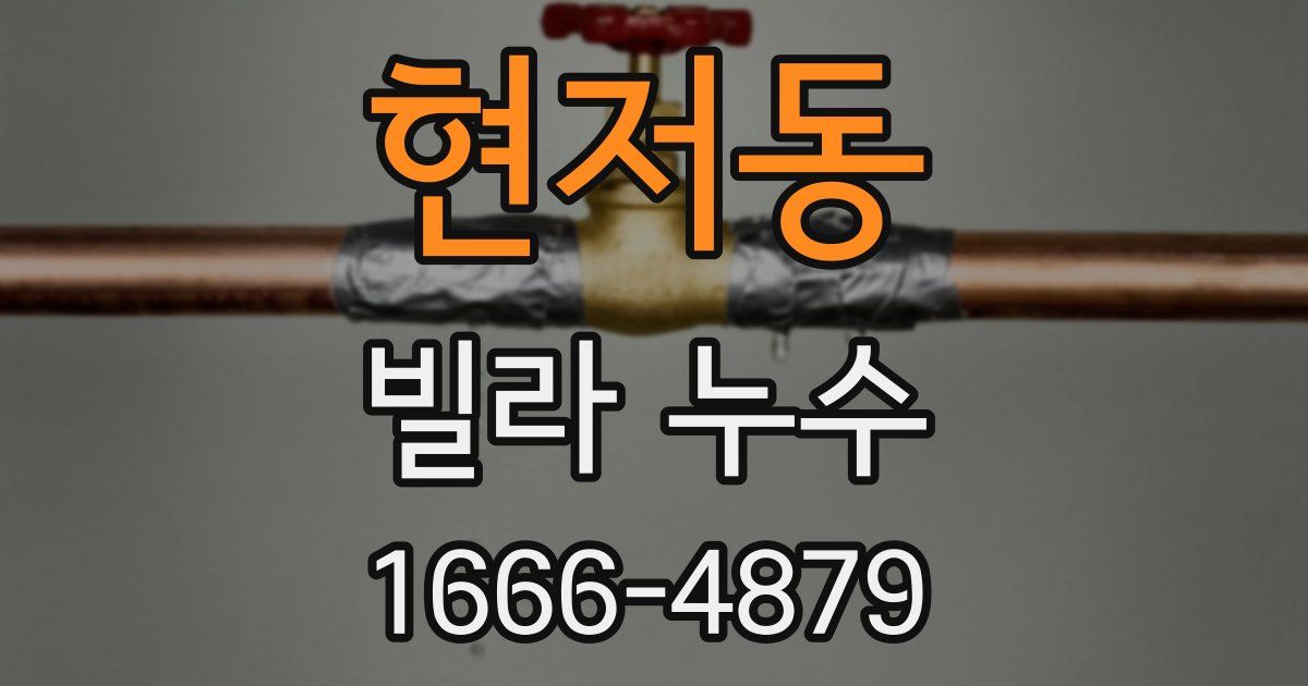 현저동 빌라 누수