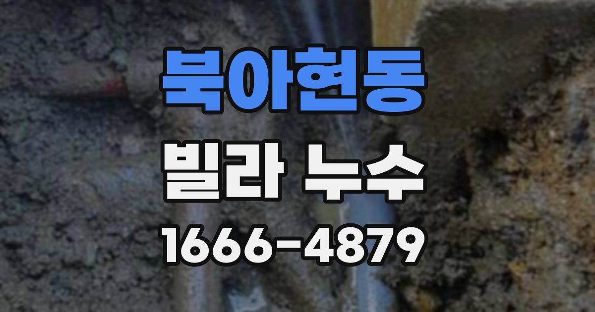 북아현동 빌라 누수