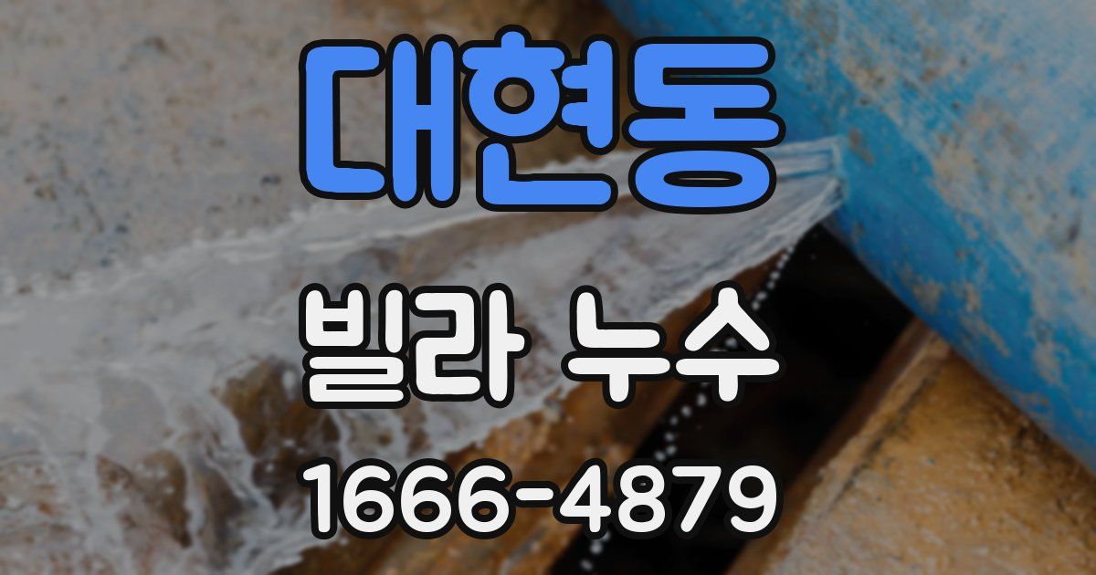 대현동 빌라 누수