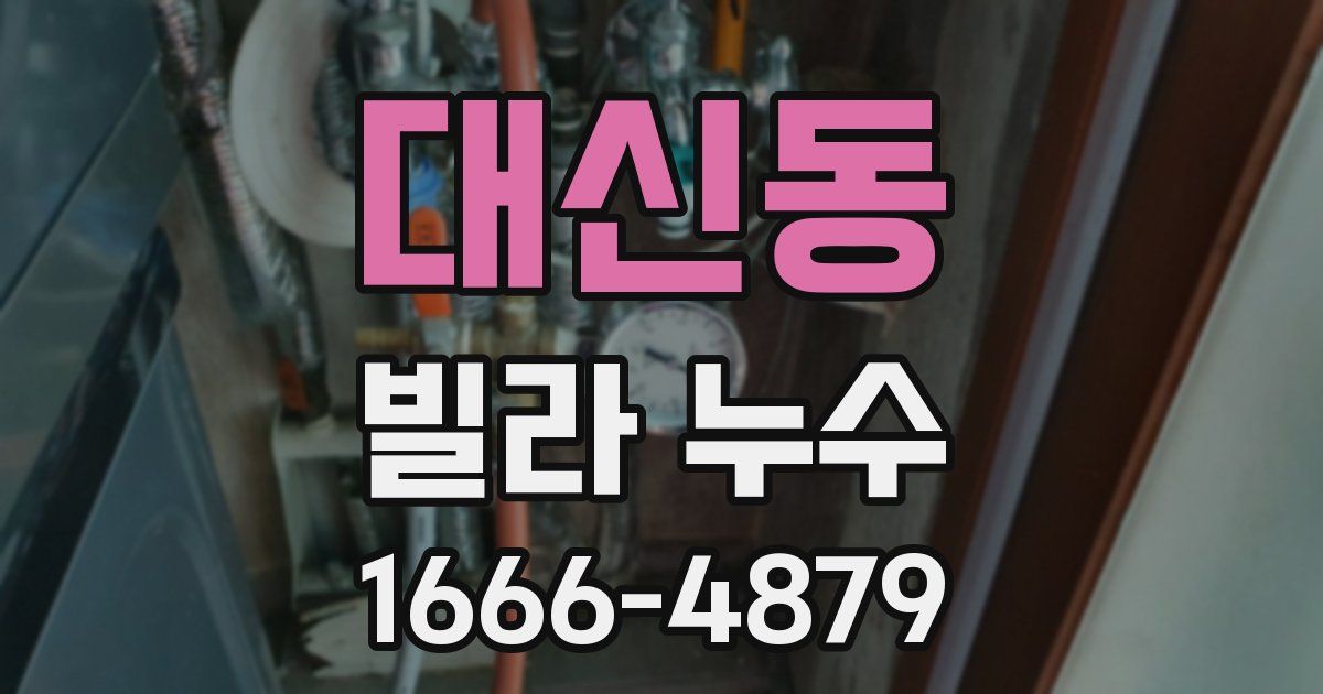 대신동 빌라 누수