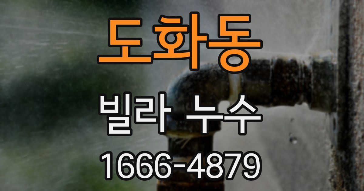 도화동 빌라 누수
