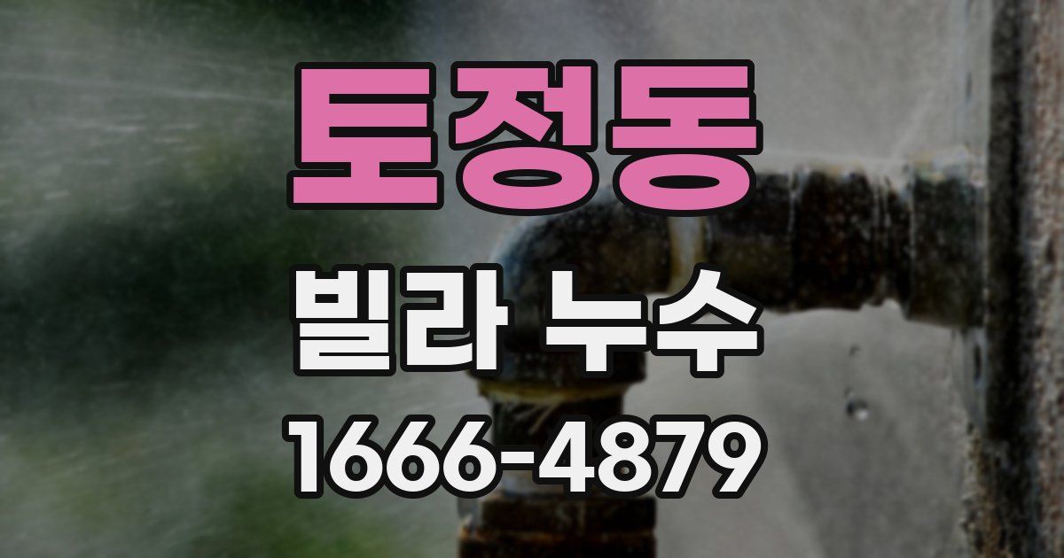 토정동 빌라 누수